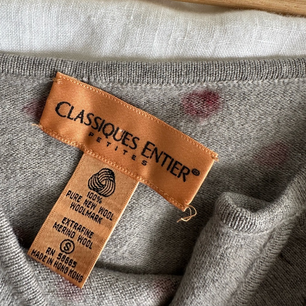 Classiques Entier Vintage 90s Extrafine Merino Wool Summer Floral Crop Cami - Picture 8 of 10
